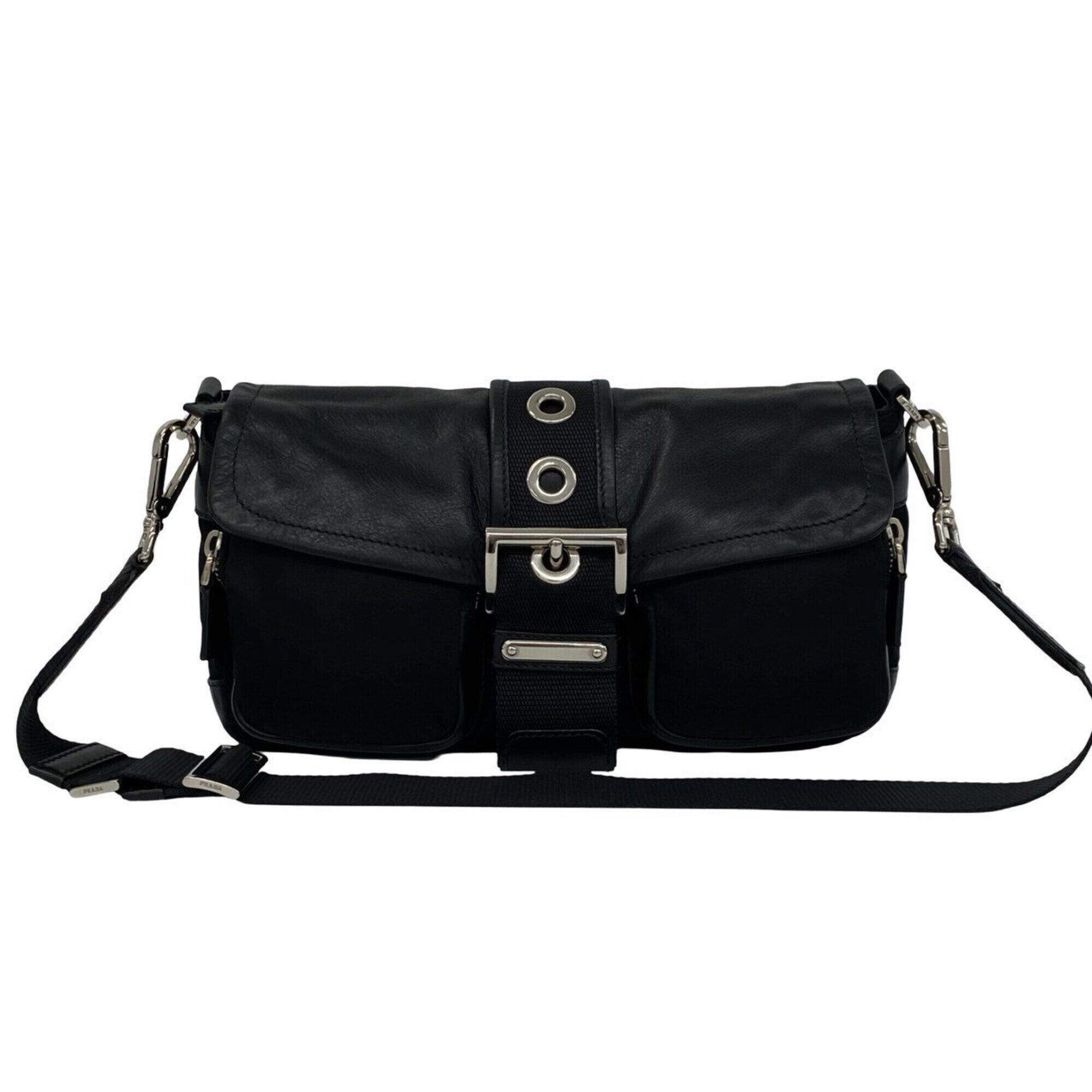 Prada Black Leather Shoulder Bag